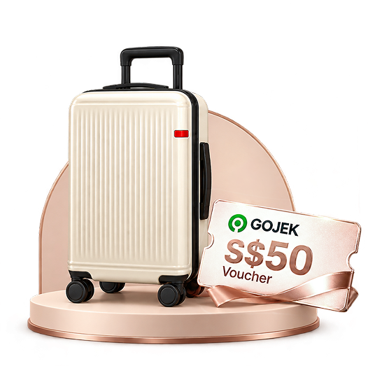 20-inch GOTRIP luggage bag with a S$50 Gojek voucher