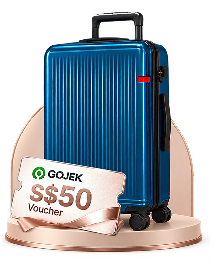 24-inch GOTRIP luggage bag with a S$50 Gojek voucher